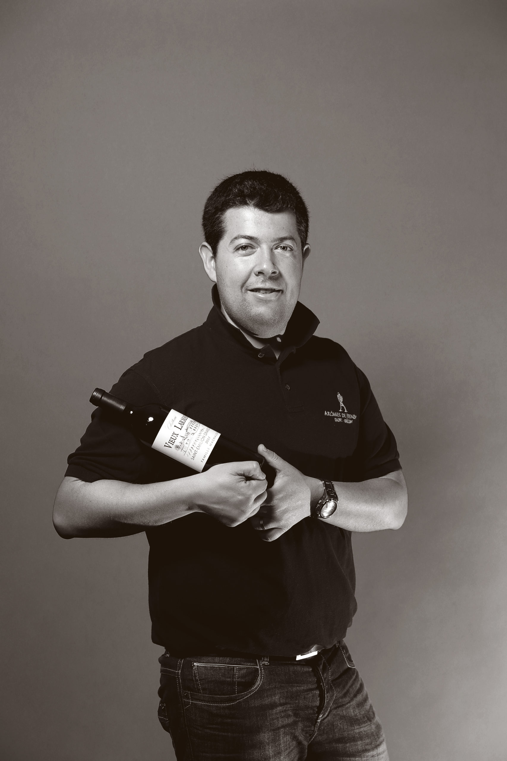 Romain-Magnaudeix portant son Vieux Chateau Larmande